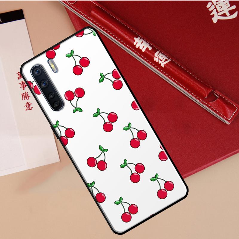 Cherry Pattern Case For Oppo A40 A78 A54 A74 A94 A17 A57 A77 A76 A16 A96 A18 A60 A80 A38 A58 A98 A15 A5 Pro