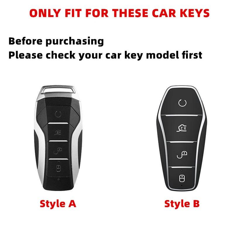 Metal Leather Car Remote Key Cover Case Holder shell Fob For New ATTO 3 2 8 Song Pro Plus Shark Dolphin Seal U 5 Sealion 6 7