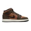 Детские кроссовки Air Jordan 1 Mid SE GS Earth Tone Коричневые Темно-Шоколадные Crimson-Bliss DC7248-200