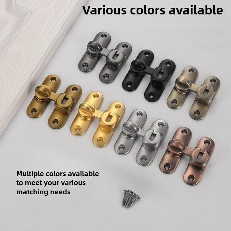 Zinc alloy Hook Latch Window Drawers Cabinet Locks 90/180 Degree Barn Door Latch Bolt Hooks Sliding Gate Buckles Hardware