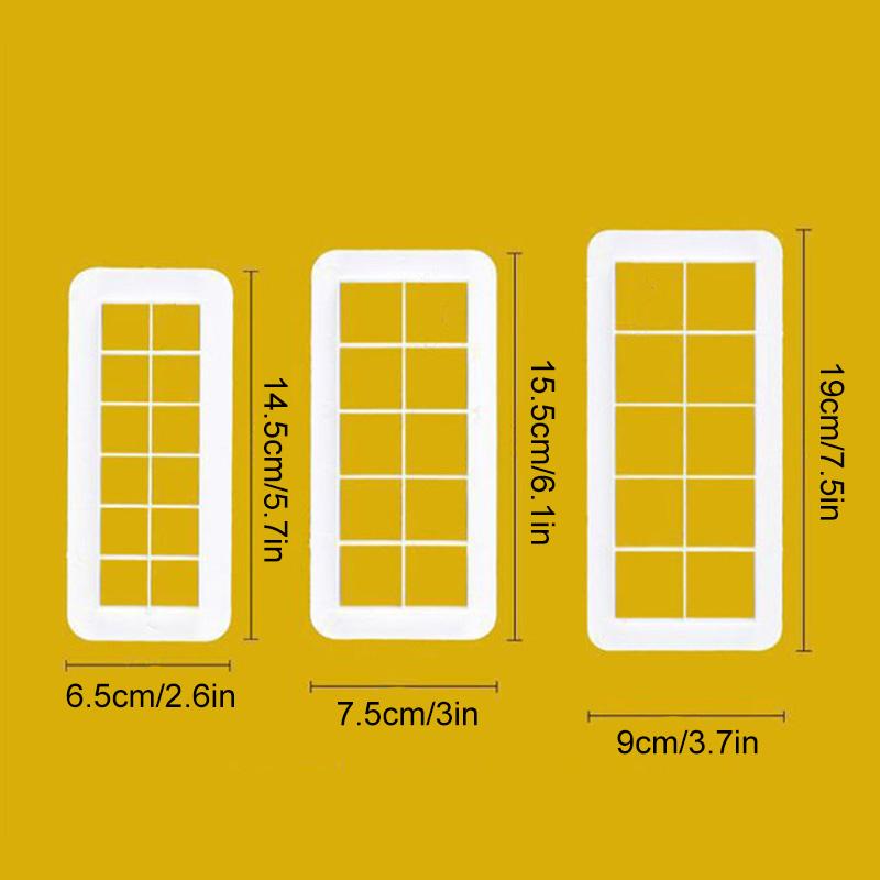 3 шт. Инструменты для выпечки, шестигранная круглая форма для помадки, квадратная треугольная пластиковая форма для украшения торта, геометрическая сетка, форма для печенья