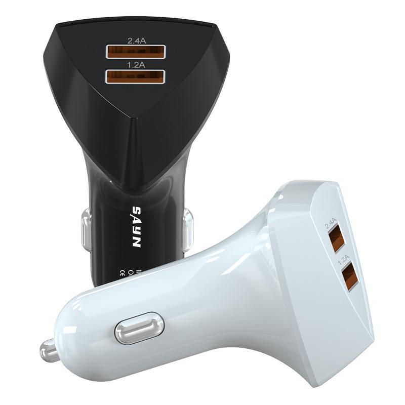 Автомобильные зарядные устройства Dual USB One To Two 12-24 В Универсальное зарядное устройство PD Полностью совместимое Супербыстрая зарядка Автомобильное зарядное устройство