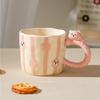 Cartoon Bear Embossed Ceramic Cup with Handle Single Cup Cute Girl Office Drinking Mug High Temperature Resistant Gift Cup