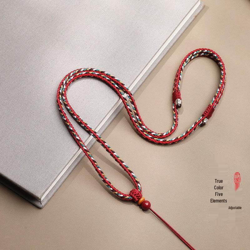 Год Дракона Пятиэлементный Плетеный Подвесной Шнурок для Ожерелья