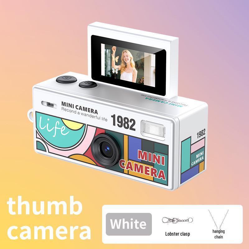 Retro Flip Screen Mini Digital Camera for Kids - Portable and Compact