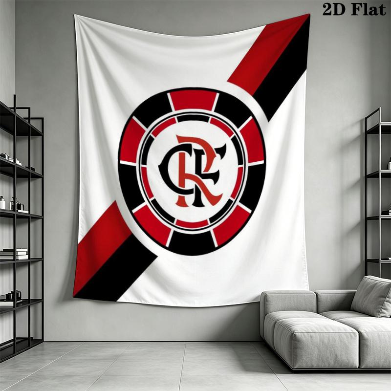 CR Flamengo Wall Tapestry Aesthetic Wall Hanging Printed Fabric Blanket Decorative Tapestries for Bedroom Living Room Home Decor