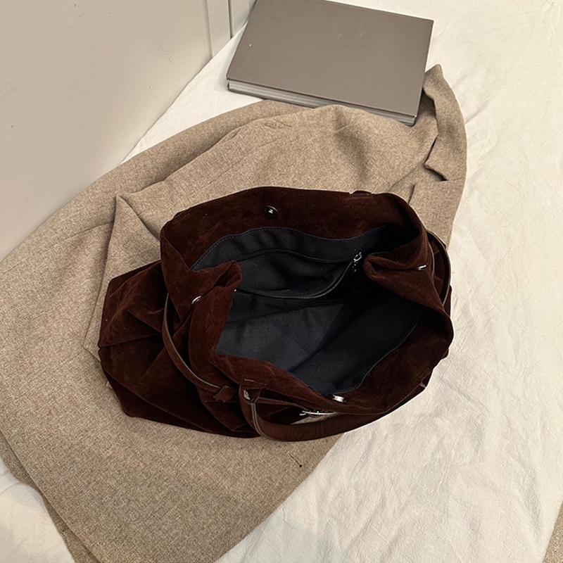 Элегантные сумки для женщин, сумки через плечо, новая большая вместимость, женская сумка с пряжкой, декоративный дизайн, искусственная замша, застежка, повседневная сумка-тоут