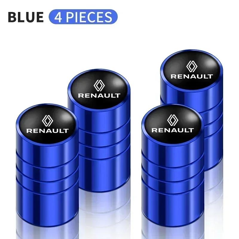 For Renault 2026 New Hub Caps 4Pcs Car Decor Metal Wheel Tire Valve Caps Tyre Stem Covers Airdust Waterproof for Renault koleos