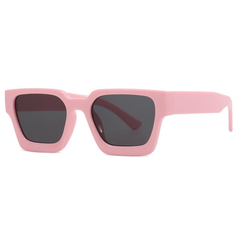Simple retro thick framed square Sun glasses trendy personalized Sunglasses women 2025