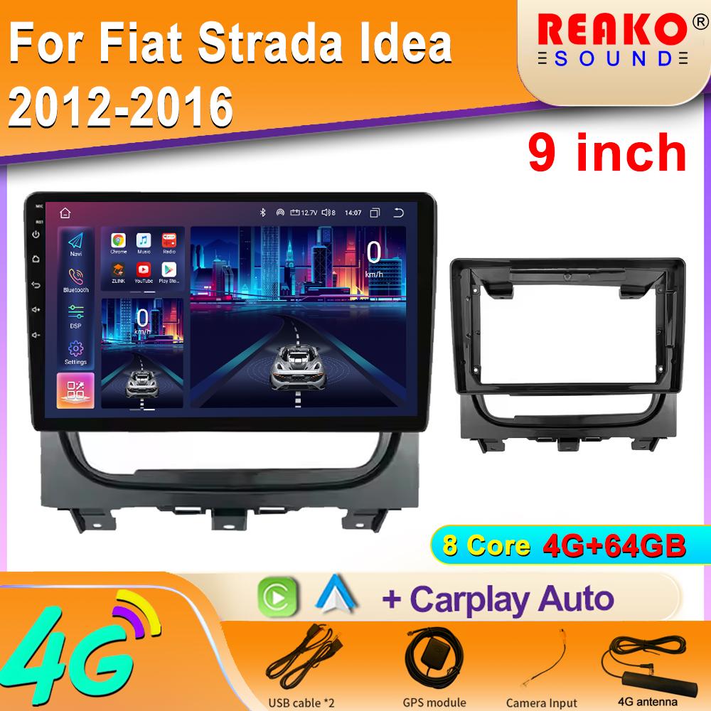 Android 2K Car Radio For Fiat Strada idea 2012 2013-2016 Мультимедийный Bluetooth Плеер Навигация 4G GPS Carplay стерео