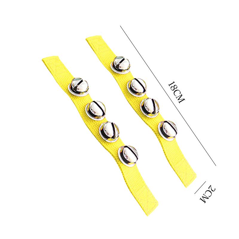 1 пара браслетов с бубенцами для детей, погремушки, игрушечные ударные, развивающие игрушки, носимые, нелегко деформируются, кольцо-бубенец Орф