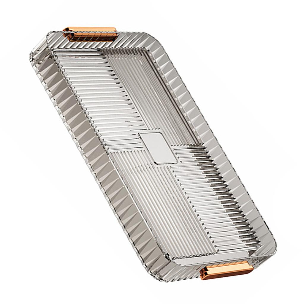 Drainage Tea Tray Plastic Multipurpose Large Capacity Transparent Tea Serving Drain Tray for Home Living Room Large