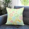 Mint green fresh background Cushion Cover Comfortable Reversible Pillow Cover Ideal for Car Sofa Bedroom  Beyond
