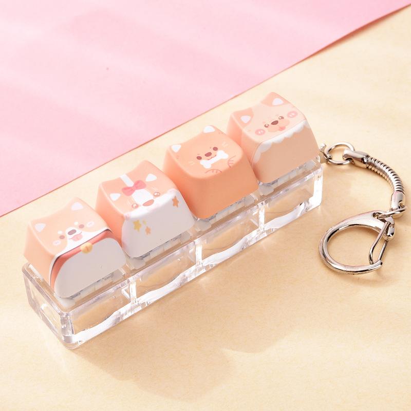 Модный Брелок-Fidget Кот Собака Снятие Стресса Механический Нажимной Подвеска для Школьного Рюкзака Подвески Подарки для Кампуса