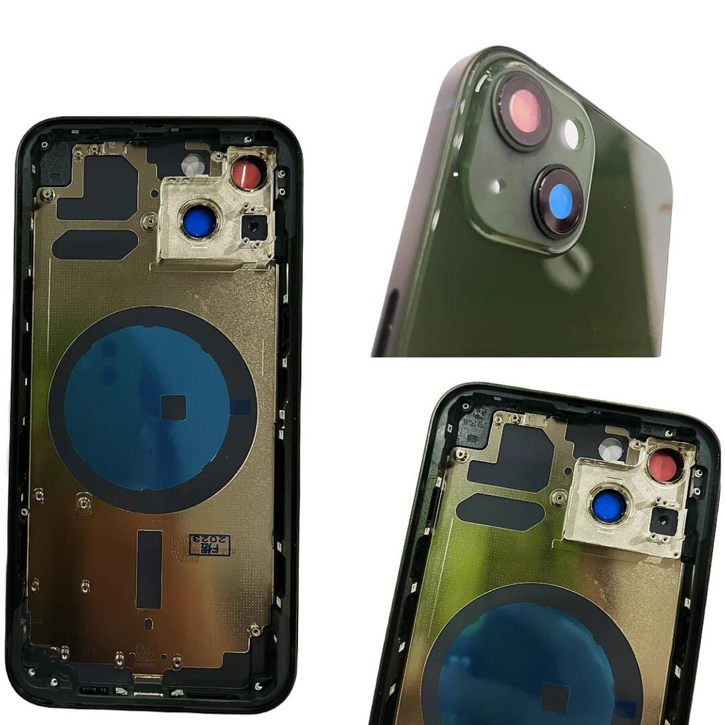 Back Housing Cover For iPhone 13 Mini 13 Pro Max Back Battery Door Rear Glass with Chassis Frame SIM Tray Side Key Parts