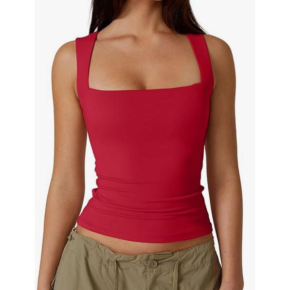 Sleeveless Base T-Shirt Solid Color Camisole Vest Women'S Fashion Inner Top Versatile For Spring And Summer Sexy And Comfortable
