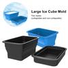 Складная силиконовая форма для кубиков льда, легко извлекаемая из формы, быстрая заморозка, усиленная большая форма для изготовления кубиков льда