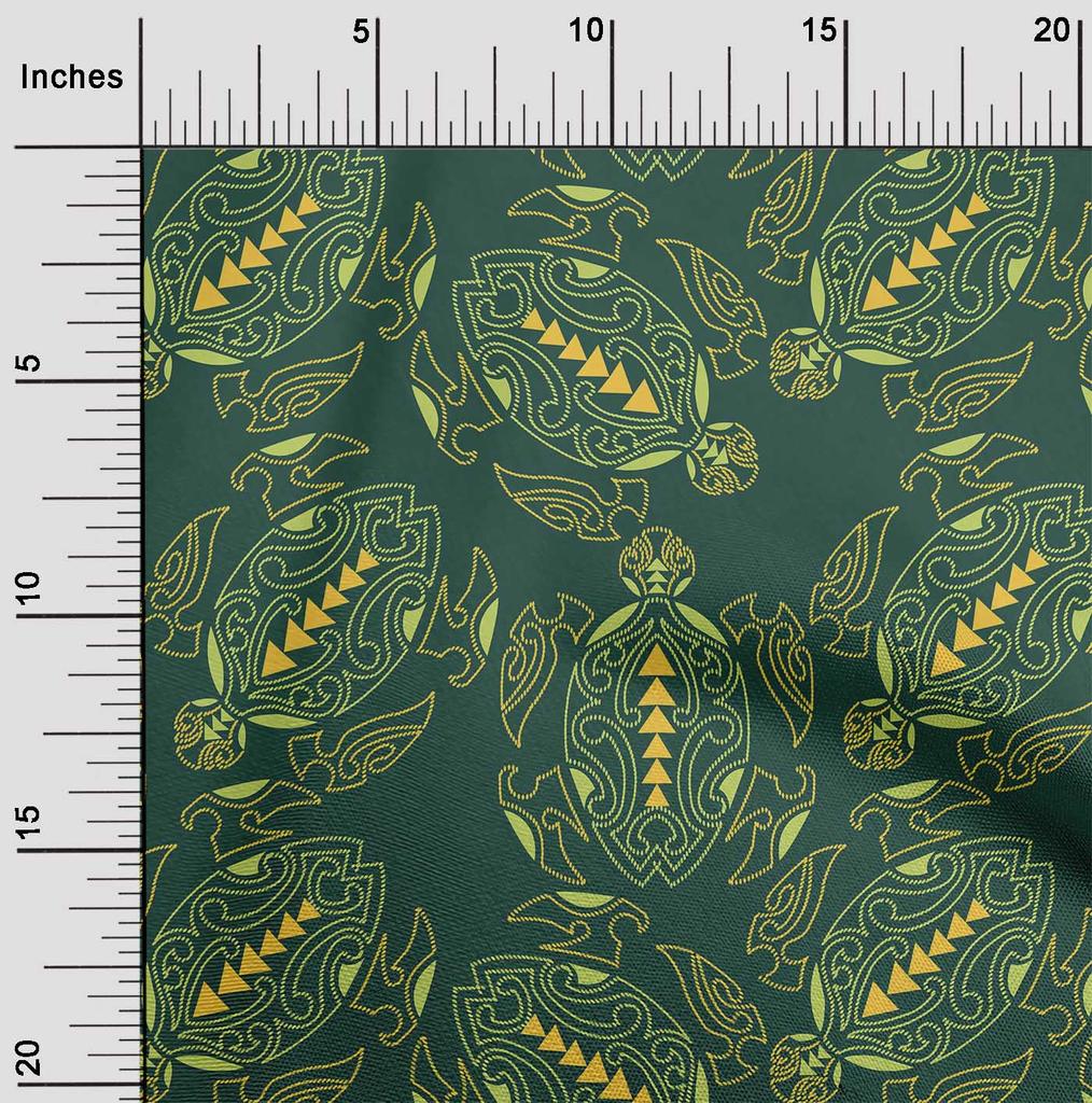 oneOone Гибкая хлопковая ткань с принтом черепахи и океана от The Yard 40 дюймов