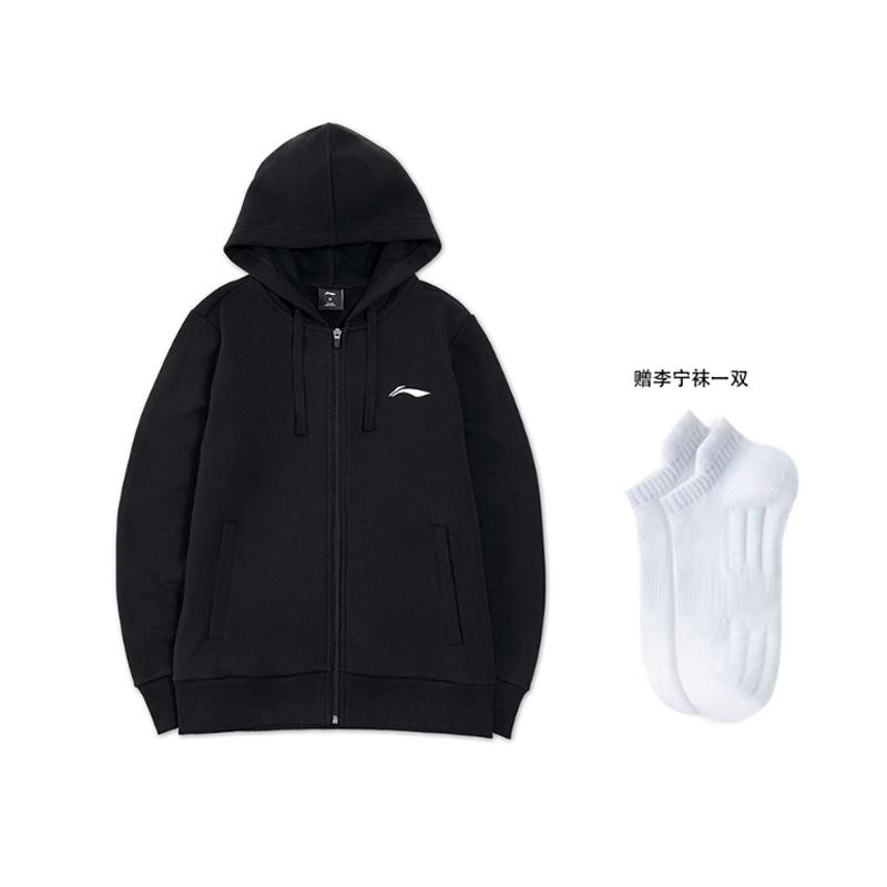 Мужская толстовка Li Ning, чисто черная, YWDV363-1
