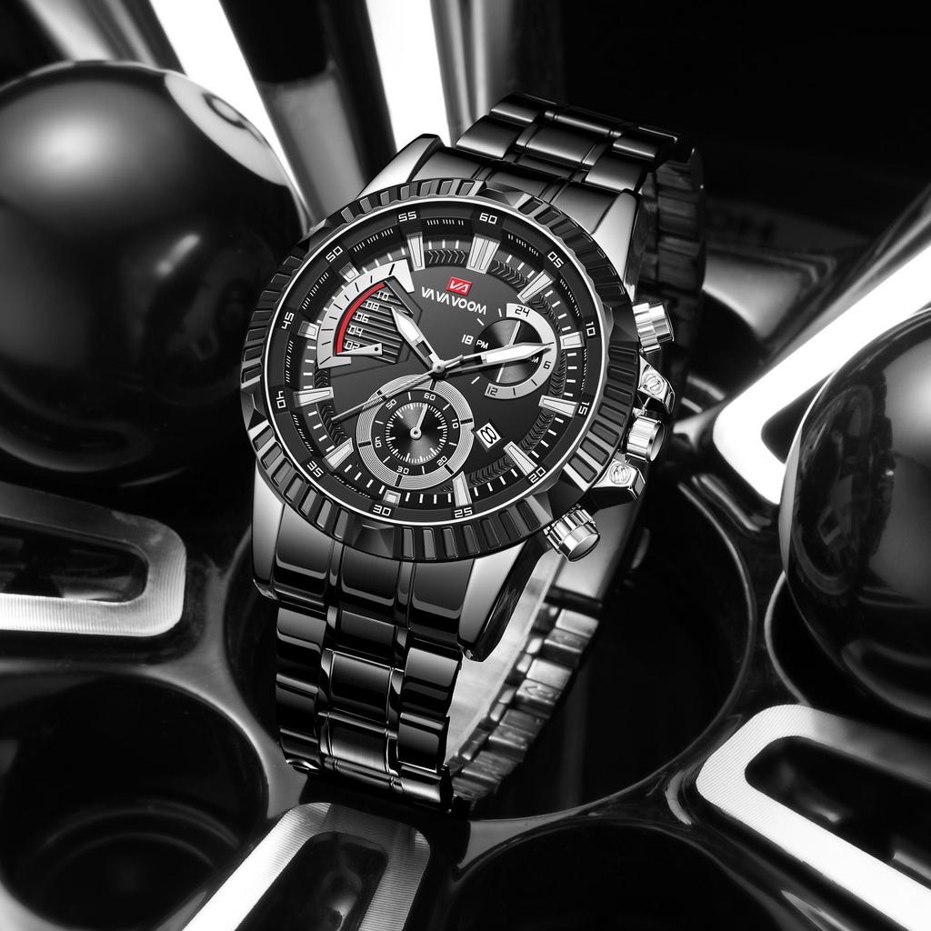 VAVA VOOM Лучший бренд класса люкс Мужские кварцевые часы Дата Календарь Деловые наручные часы Мужские военные повседневные светящиеся спортивные часы Мужские Relogio Masculino