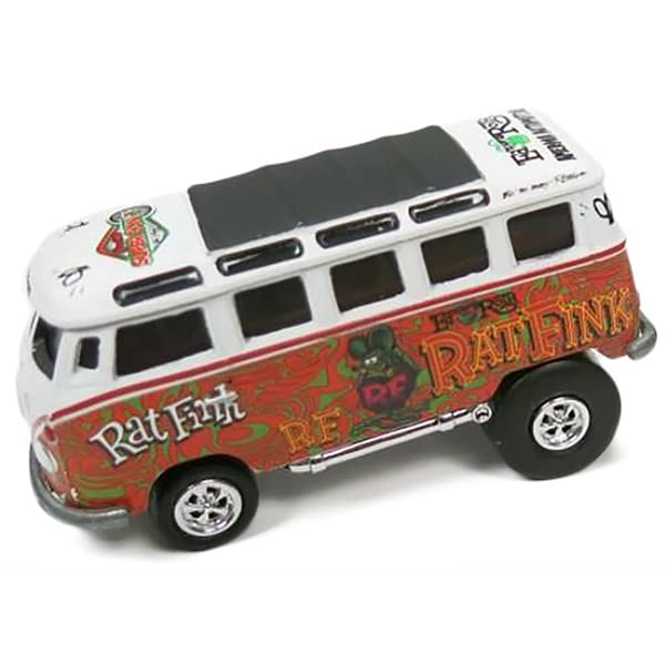 Johnny Lightning 164 Rat Fink 1965 VW Samba Bus Zinger - Эксклюзив SUPERCON - Миниатюрная машинка Rat Fink