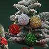 6Pcs/Set Creative Christmas Decoration Pendant Shiny Solid Color Xmas Tree Hanging Pendants 6cm Shatterproof