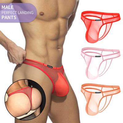 Мужские сексуальные стринги прозрачные с низкой талией модное мужское нижнее белье бандаж Sissy дышащие спортивные стринги с Т-образной спиной мужские трусы