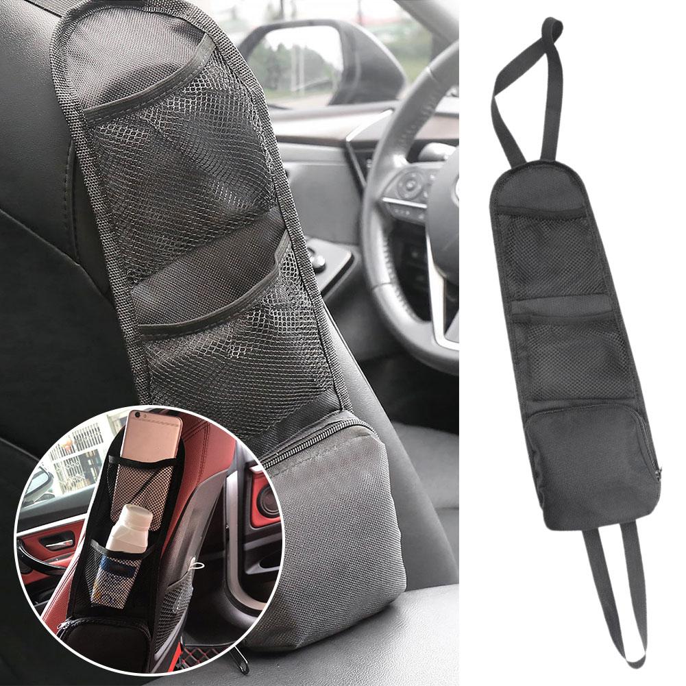 Car Seat Side Storage Hanging Bag Mesh Bag Drink Holder Mobile Car Multi-pocket Seat Back Bag Accessories Phone Side Wallet A5T9