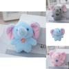 Adorable Plush Elephant Keychain Toy Soft Stuffed Animal Cute Keyring Gift