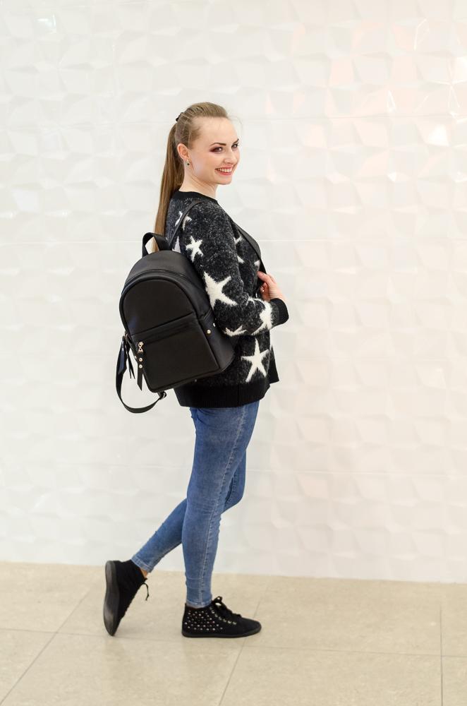 Женский рюкзак Sambag Dali BPTe Черный (15378001e)