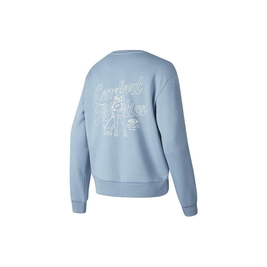 Skechers Skx Sweatshirts Women's Ashley Blue/0216 Crew Neck Moderate Regular P423W054-0216