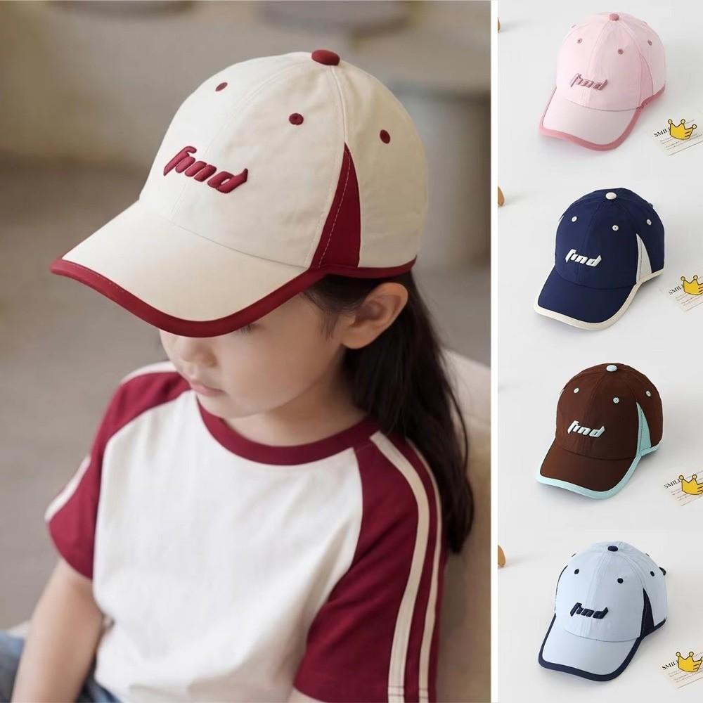 Soft Top Children Baseball Caps Letter Embroidery Outdoor Sunshade Caps for Children Aged 2-8