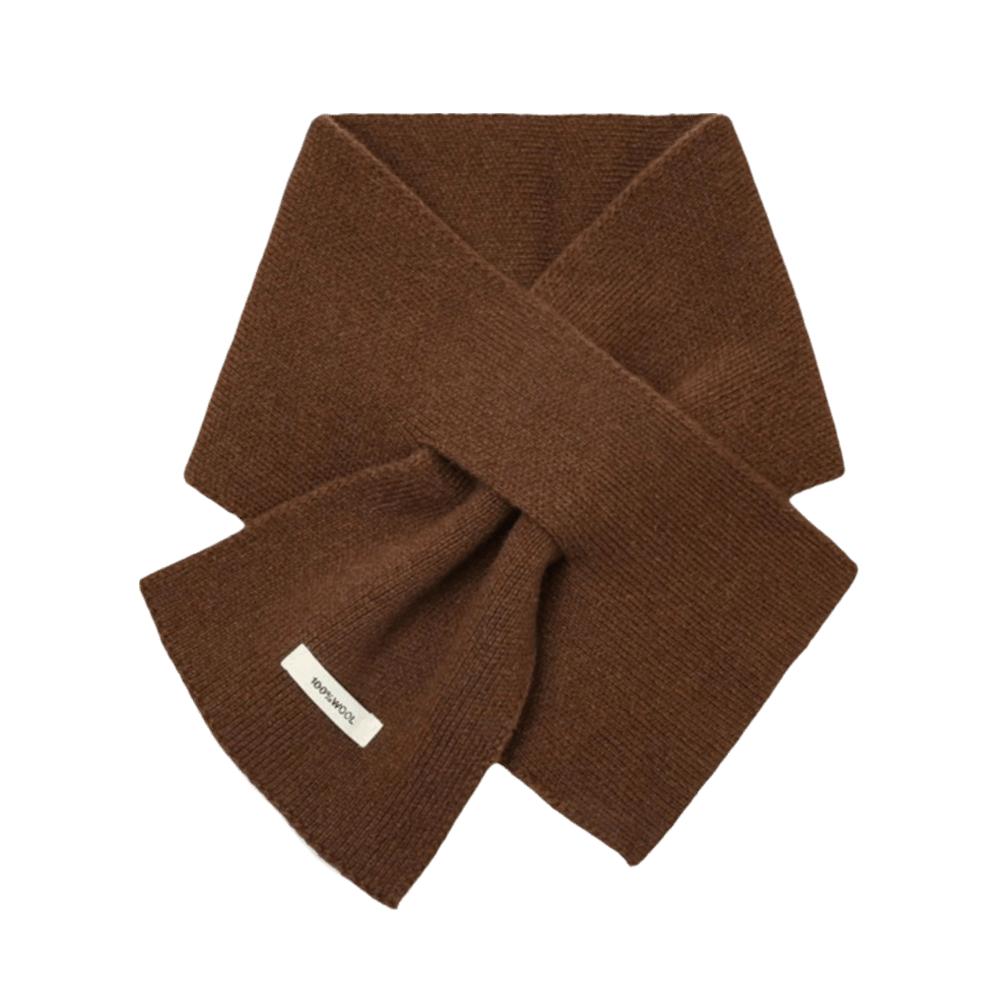 Solid Color Cross Neck Warmer Windproof Minimalist Wool Knitted Scarf Thickened Cold Protection Women Winter Neckerchief