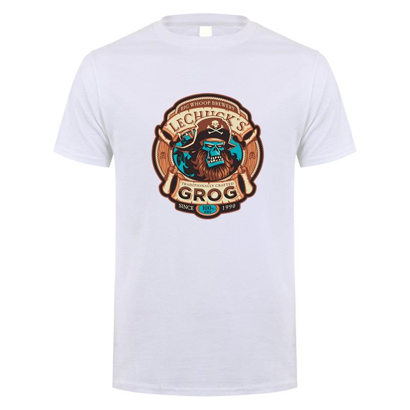 LeChucks Grog Craft Beer Monkey Island T Shirt Summer Unisex Cotton Short Sleeve Tshirts Funny Tshirt Unisex Tops Tee DZ