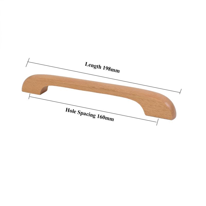 Wooden Furniture Handles Kitchen Cabinet Handle Drawer Solid Wood Knobs For Drawers Dresser Knobs Wardrobe Pull Hardware Handle