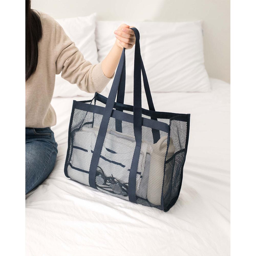 Милая большая многофункциональная сетчатая дышащая сумка-тоут для отдыха и путешествий, большая вместительная сумка для хранения, сумка для покупок, сумка-органайзер для дома