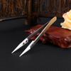 Steel Stainless Ceramic Pointed Tip Tweezer Heat Resistant Antistatic Antiacid