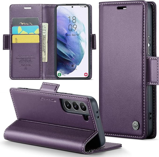 For Samsung Galaxy S21  Plus 5G Wallet Case with [RFID Blocking] Card Holder Magnetic Kickstand,Leather Flip Protective Case Wallet