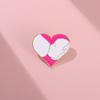 Стильная эмалевая брошь в форме сердца, креативный значок из сплава для сумок и аксессуаров