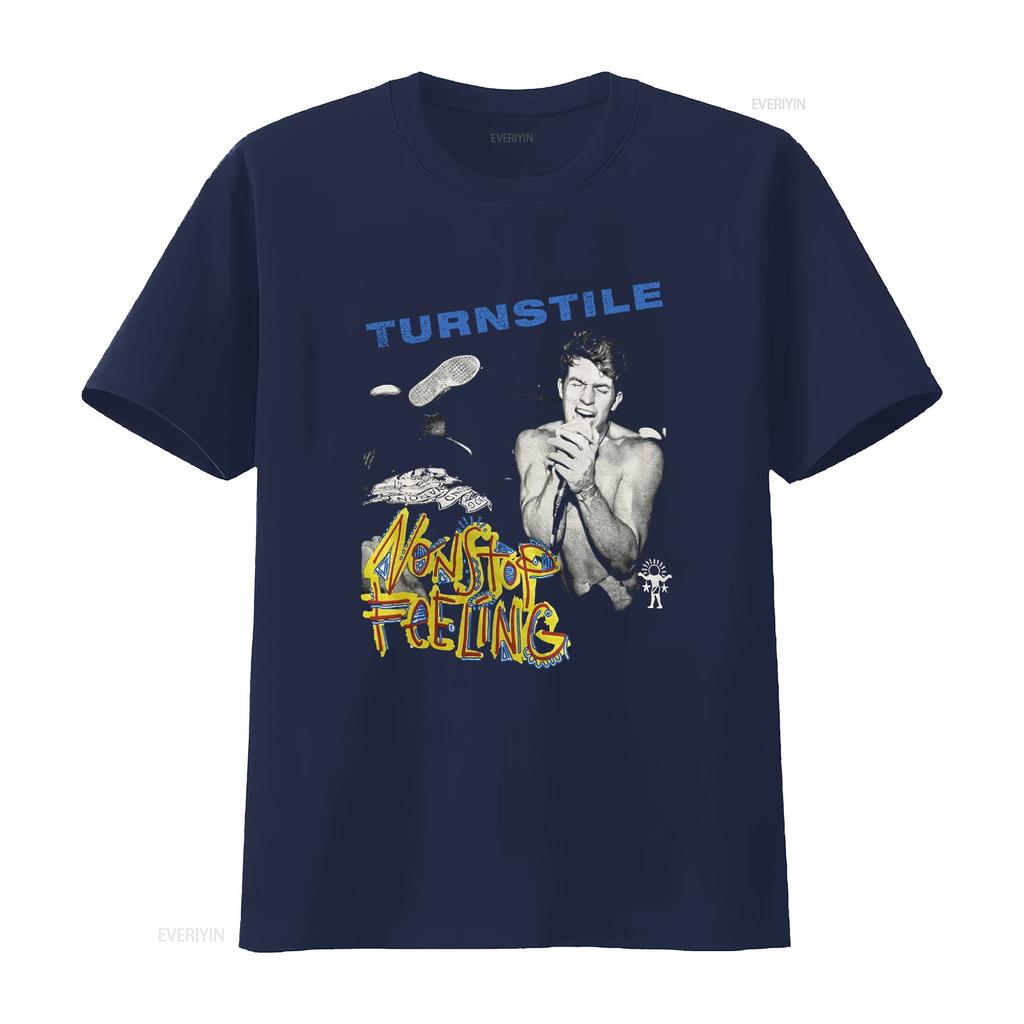 Футболка для фанатов с принтом Turnstile Nonstop Feeling Tour, размер S XL, винтажная, стирка, модный, унисекс, топ для повседневной носки, универсальный, повседневный