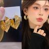 Retro Hong Kong-Style Metal Ear Hoops: Trendy French-Influenced Earrings for Women