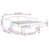 VidaXL Daybed with Trundle and Drawers Dark Grey 90x200 Cm Fabric 3197243