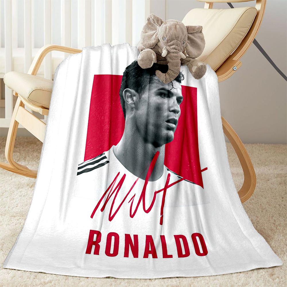Cristiano Ronaldo Blanket Ultrasoft Suitable For Sofa Office Chair Seaside Four Seasons Universal Stylish Decor