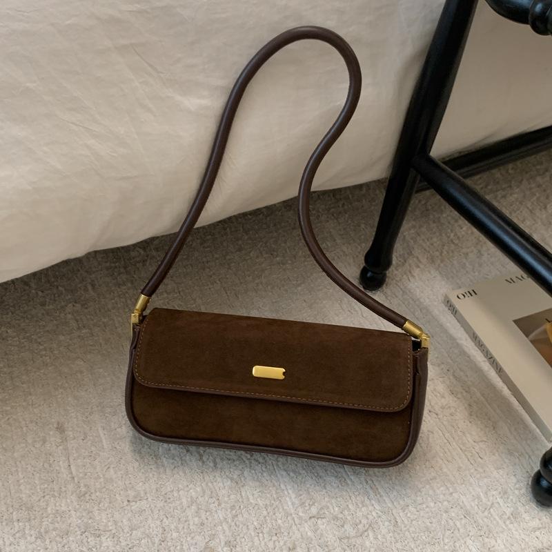 Премиальная текстура ретро маленькая сумка женская 2025 новая универсальная сумка-багет через плечо под мышку для поездок на работу модная портативная