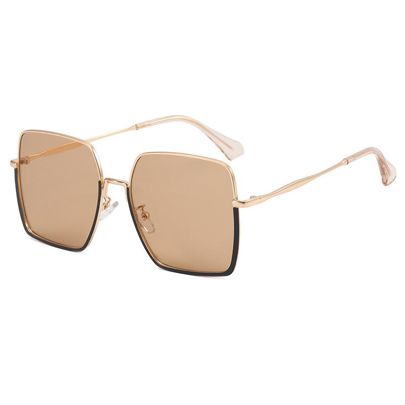 New Style Women Sun Glasses Semi-Rimless Big Size Uv Protection Woman Sunglasses European American Sunglasses Men