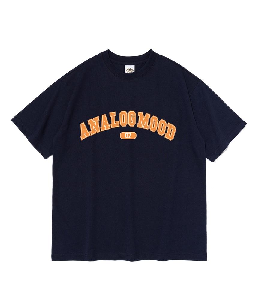ANALOG MOOD Arch Logo Short Sleeve T-Shirt (Navy)