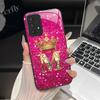 Чехол для Samsung Galaxy A52 A52S A72 A73 A53 A33 5G Модный Чехол с Буквами Жесткий Закаленный Стеклянный Задний Корпус с Мягким Краем Защитный