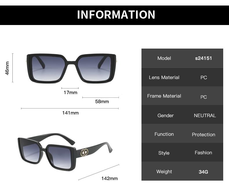 2 шт. Модные квадратные солнцезащитные очки с большой оправой для женщин, европейская и американская мода, очки с защитой от УФ-излучения, очки люксового бренда
