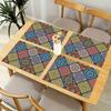 4Pcs Rectangular Boho Mandala Placemats Linen Floral Dining Mats Geometric Table Mat  Dinner