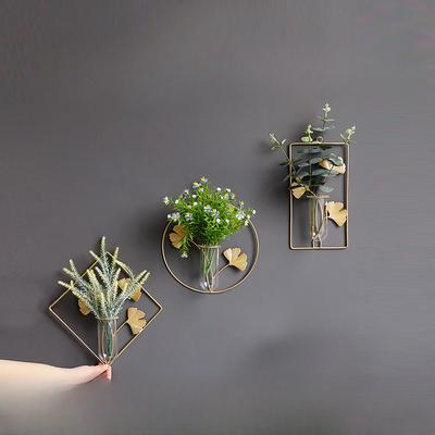 Железные вазы Ins Style Высокоэстетическая ценность Украшения для стен в гостиной Гидропонные цветочные горшки Креативные украшения для стен дома